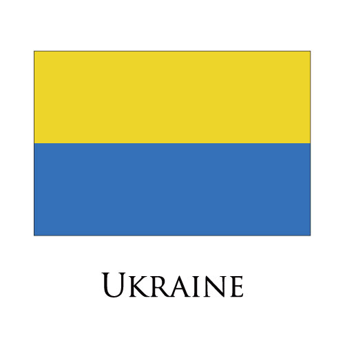 Ukraine flag logo iron on paper